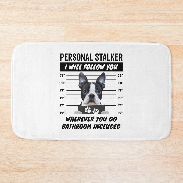 Item preview, Personal Stalker Dog – White Black Boston Terrier designed and sold by More Cute Dogs.