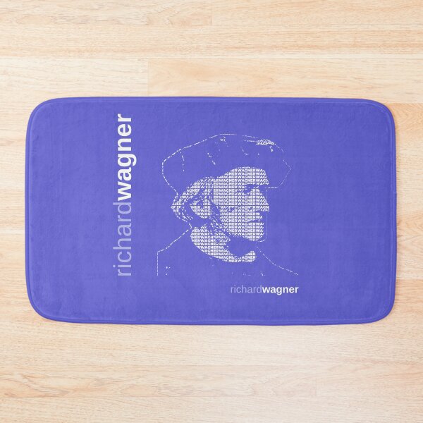 Item preview, Richard Wagner typographic poster (indigo) designed and sold by CMYKStudio.