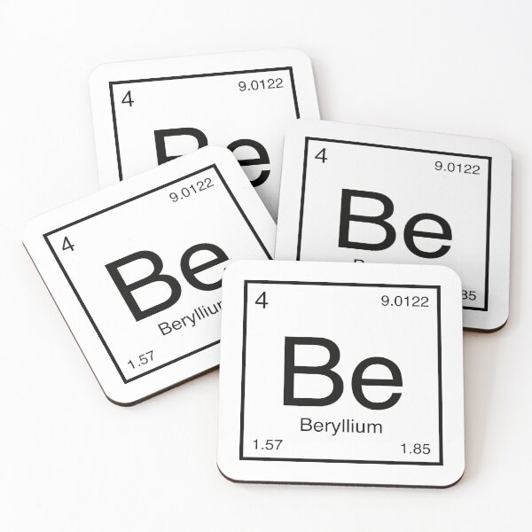 Item preview, Beryllium Element (black) designed and sold by AllAboutScience.