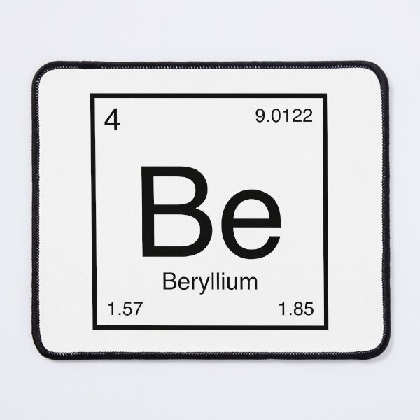 Item preview, Beryllium Element (black) designed and sold by AllAboutScience.