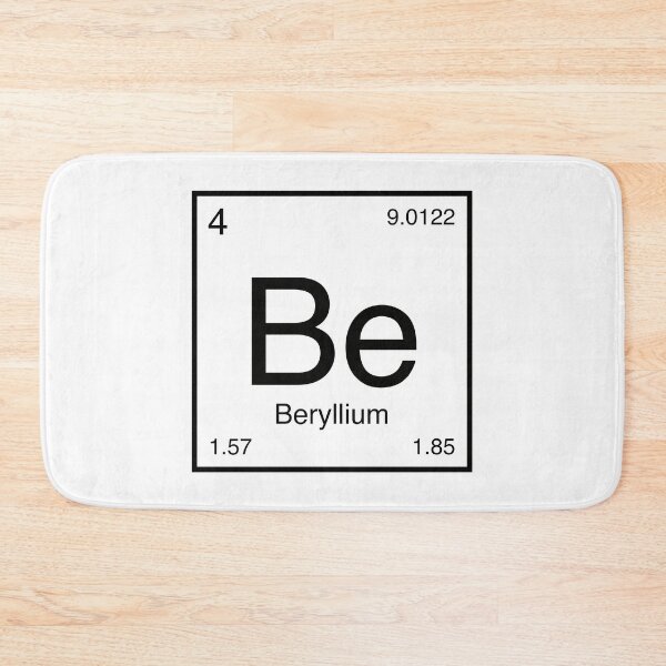 Item preview, Beryllium Element (black) designed and sold by AllAboutScience.