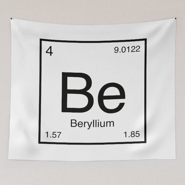 Item preview, Beryllium Element (black) designed and sold by AllAboutScience.