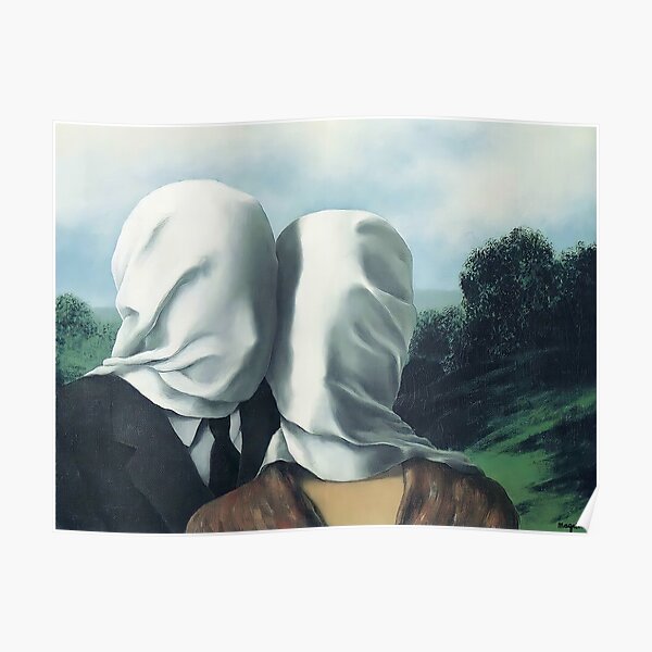 Rene Magritte - The Lovers I Poster