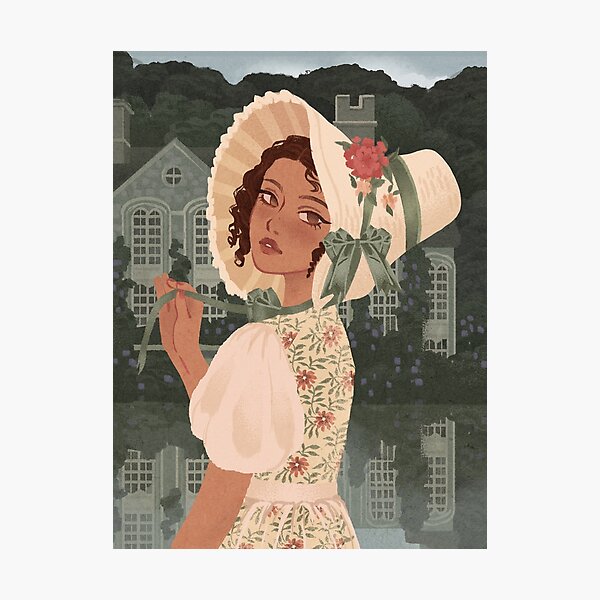 Item preview, Empire style lady/ Jane Austen style/ Cottagecore designed and sold by ElisavetaFrog.
