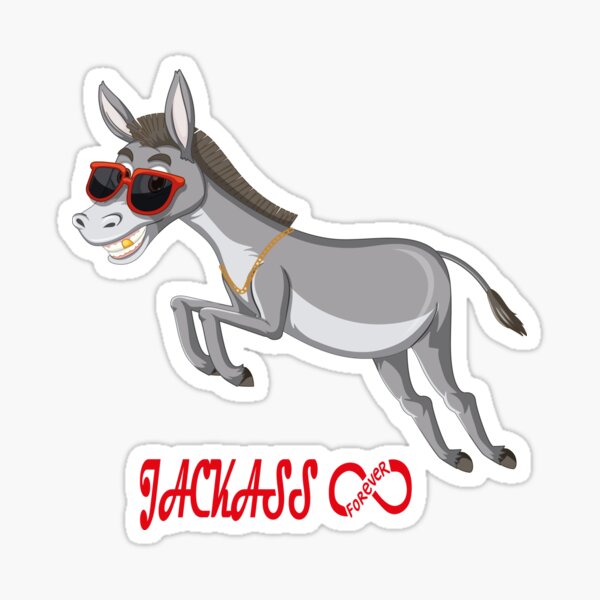 "jackass " Sticker for Sale by geldimbile Redbubble