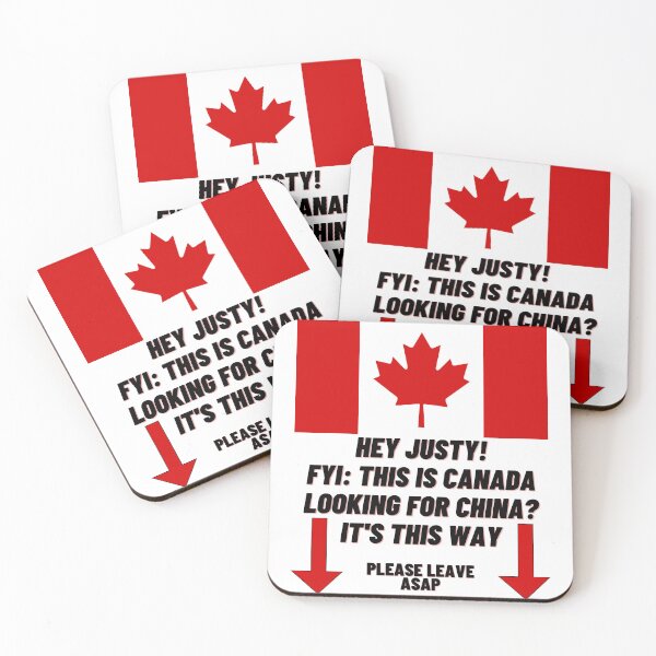 Item preview, Hey Justy! FYI: This Is Canada Looking For China? Black Text designed and sold by TWMBDesigns.