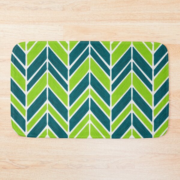 Item preview, Intermittent Herringbone – Greens designed and sold by Cat Coquillette.