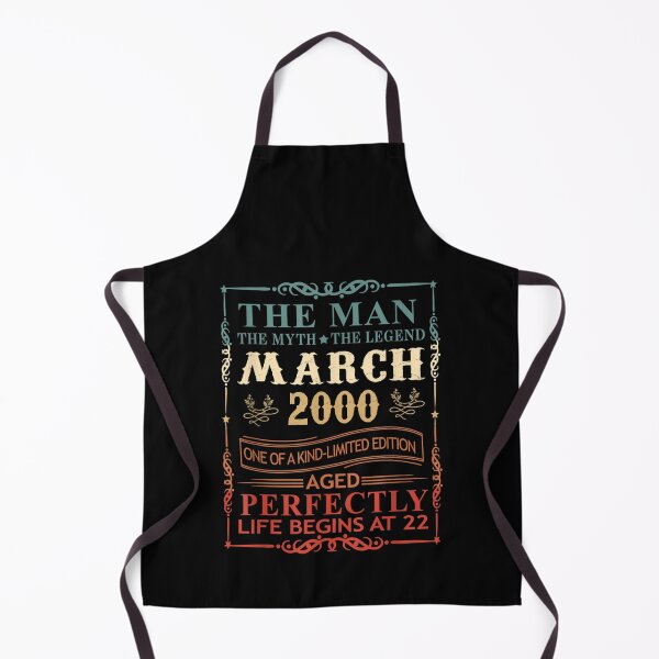 Item preview, Man Myth Legend March 2000 22nd Birthday Gift 22 Years T-Shirt designed and sold by shop luisant.