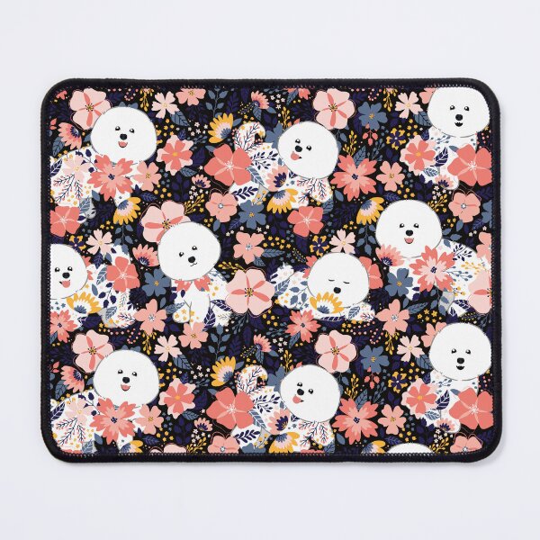 Item preview, Cute Bichon Frise Garden - Black Background designed and sold by Lulupainting.