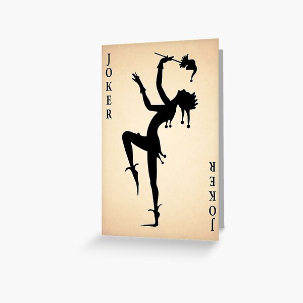 Solitaire Joker Greeting Cards for Sale