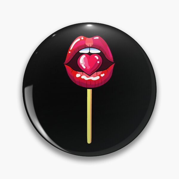 Item preview, Lolipop red lips with heart designed and sold by AliceMarr.