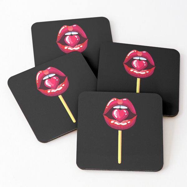 Item preview, Lolipop red lips with heart designed and sold by AliceMarr.