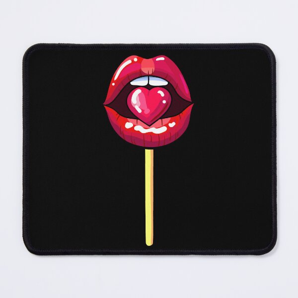 Item preview, Lolipop red lips with heart designed and sold by AliceMarr.