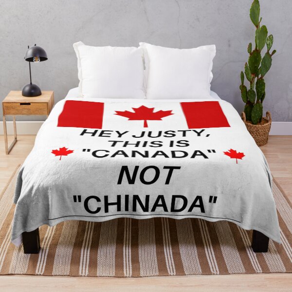 Item preview, Hey Justy! This Is Canada Not Chinada Black Text designed and sold by TWMBDesigns.