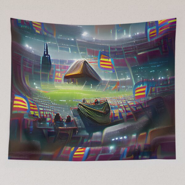 Item preview, AI generated art, Camp Nou designed and sold by aiartdirection.