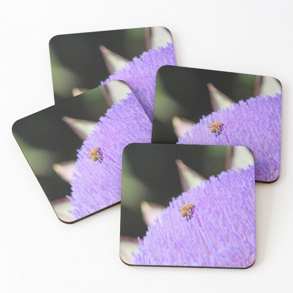 Item preview, Honeybee on an Artichoke Flower designed and sold by KaitlynPaints.