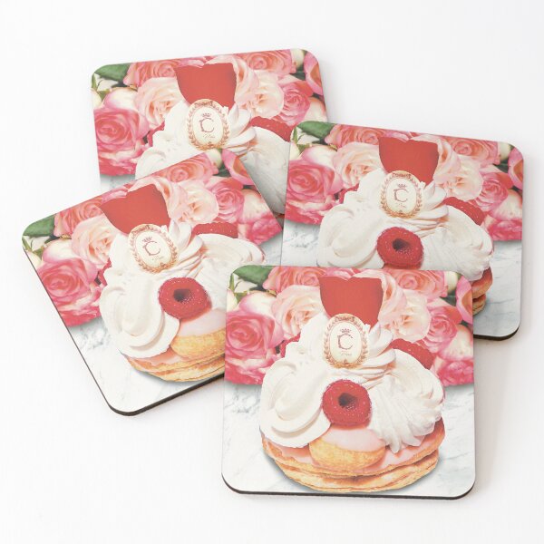 Item preview, Paris Rose Petal Choux Pastry Dessert French Patisserie designed and sold by CaseyMichelleArt.
