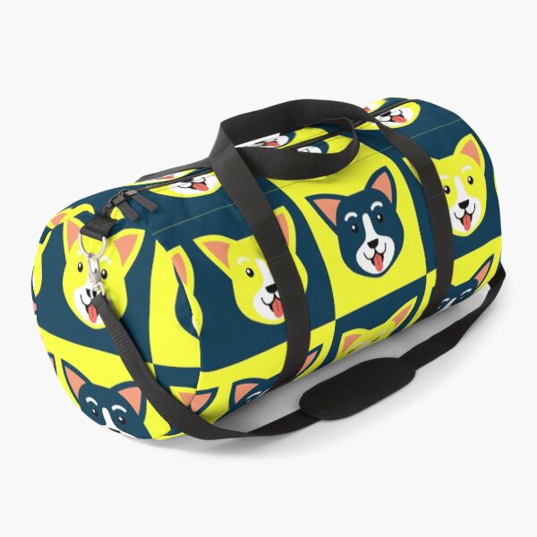 Item preview, Dog face patterns blue yellow designed and sold by CoolArtByMboya.