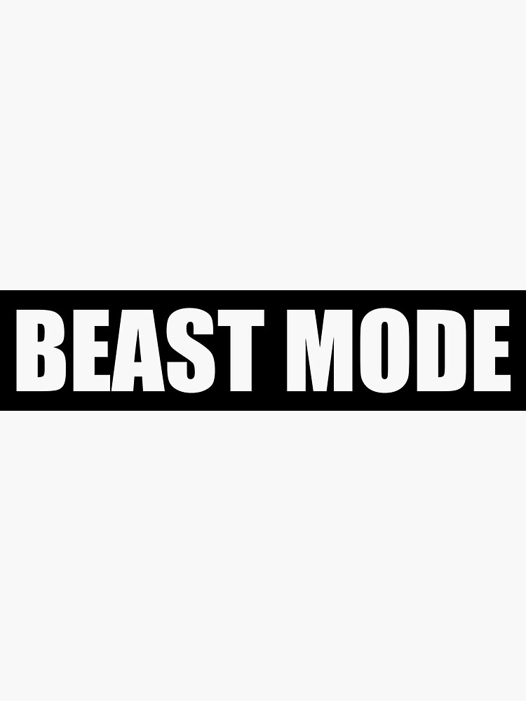 Thumbnail 3 of 3, Sticker, Beast Mode designed and sold by maniacfitness.