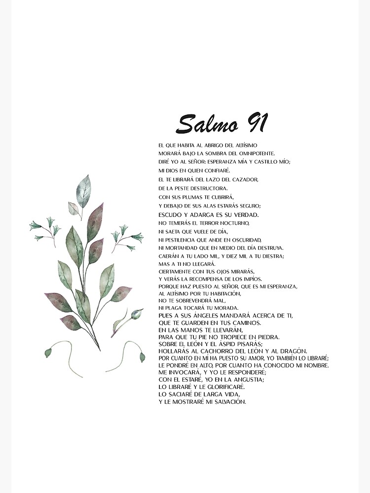 Salmo 91, Spanish Bible Verse Framed Art Print for Sale by