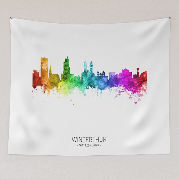 Item preview, Winterthur Switzerland Skyline designed and sold by ArtPrints.