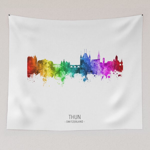 Item preview, Thun Switzerland Skyline designed and sold by ArtPrints.