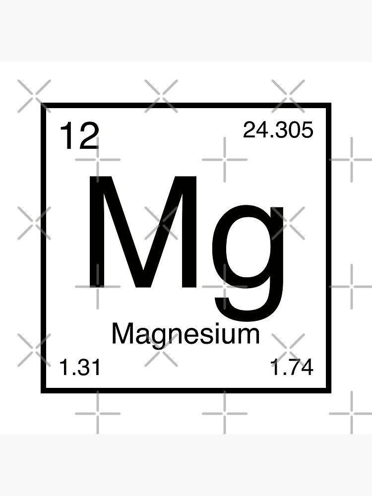 "Magnesium Element (black)" Poster for Sale by AllAboutScience Redbubble