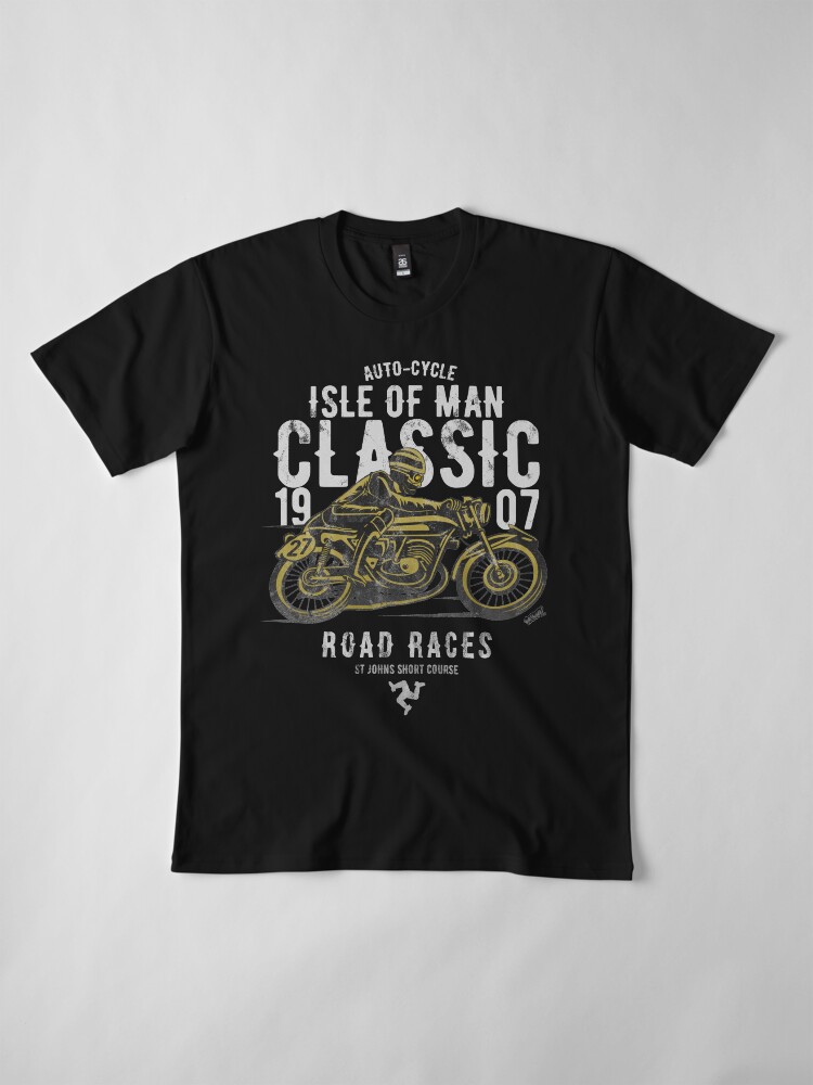 Alternate view of Isle Of Man Manx Classic Motorcycle Race Vintage Grand Prix Premium T-Shirt