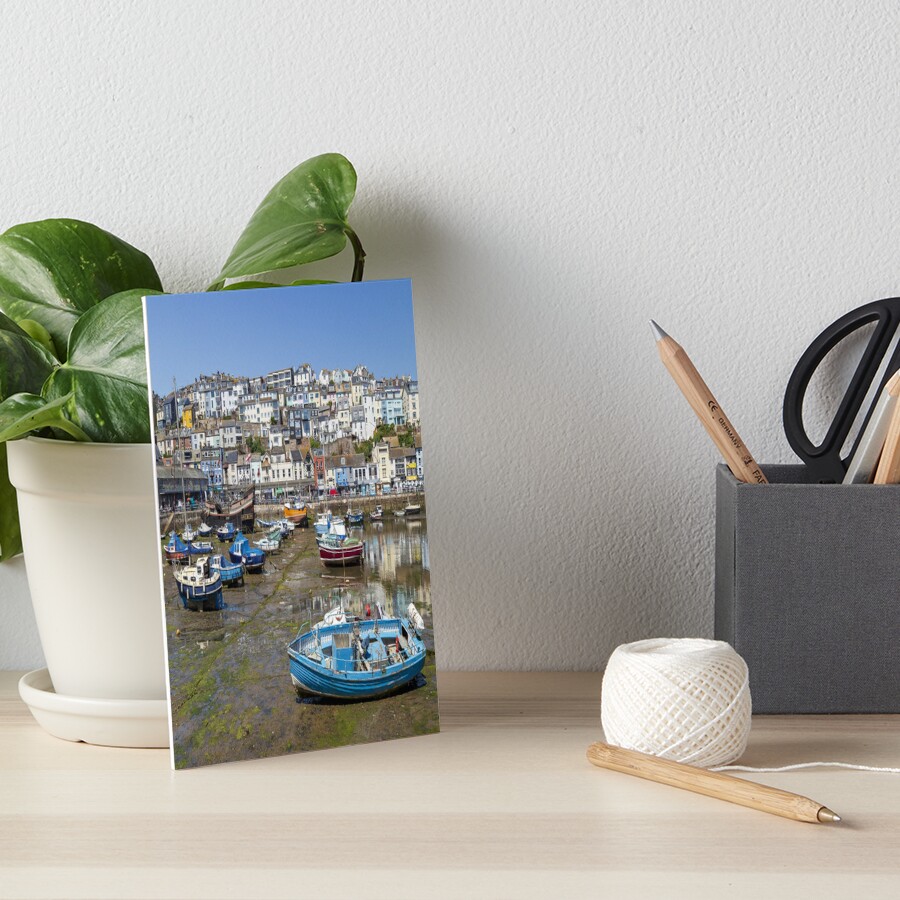 brixham-harbour-fishing-boats-devon-england-art-board-print-by