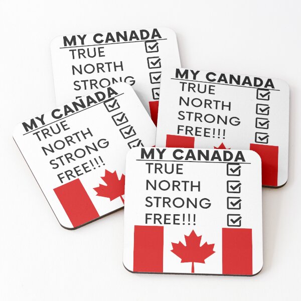 Item preview, My Canada True North Strong Free!!! Black Text designed and sold by TWMBDesigns.