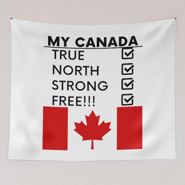 Item preview, My Canada True North Strong Free!!! Black Text designed and sold by TWMBDesigns.