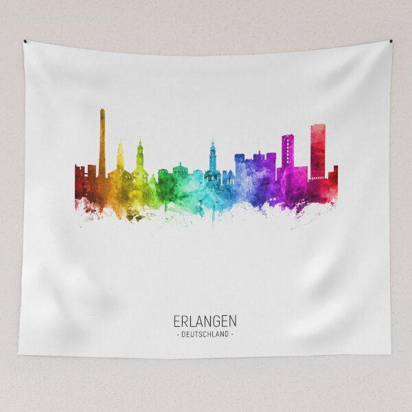 Item preview, Erlangen Germany Skyline designed and sold by ArtPrints.