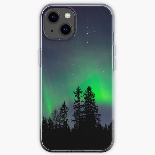 Lady Aurora and the trees iPhone Soft Case