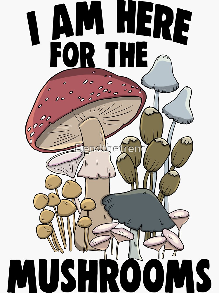 Mushroom Forest Slim Sticker, Girl