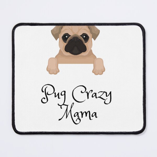 Item preview, Crazy pug mama -A  gift for crazy ladies who love their pugs.  Pug dog owners who love walking their dogs. Pugmadness. designed and sold by Doggymadness.