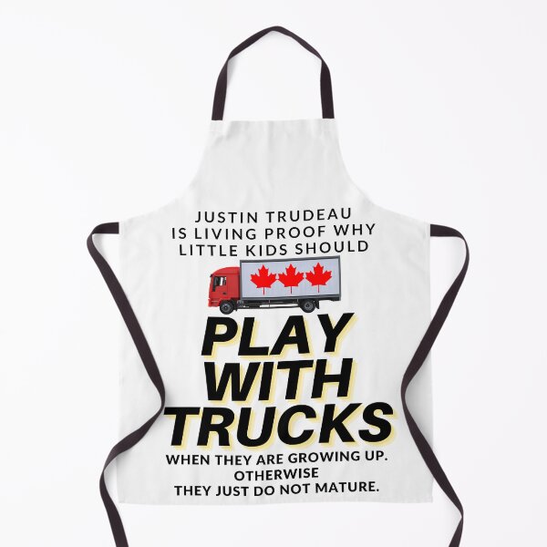 Artikelvorschau, Justin Trudeau ist der lebende Beweis, warum kleine Kinder mit schwarzem Text von Trucks spielen sollten entworfen und verkauft von TWMBDesigns.