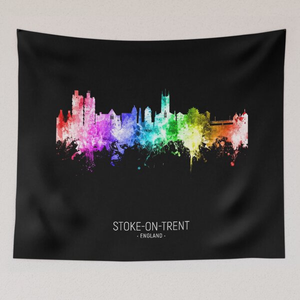 Item preview, Stoke-on-Trent England Skyline designed and sold by ArtPrints.