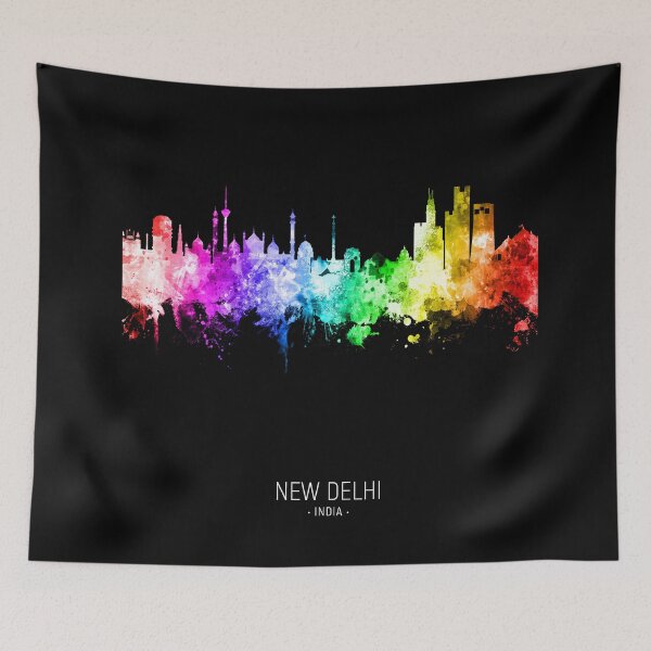 Item preview, New Delhi India Skyline designed and sold by ArtPrints.