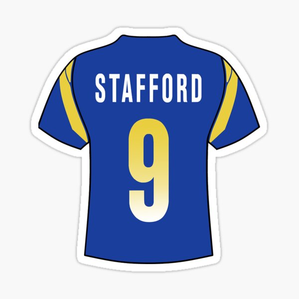 johnnystackart Matthew Stafford Jersey Tee Sticker