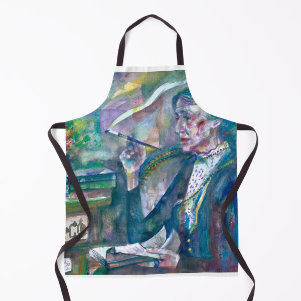 Item preview, VIRGINIA WOOLF in her studio - watercolor portrait designed and sold by lautir.