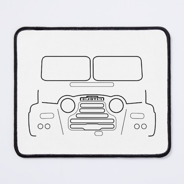 Item preview, Austin Gipsy G2 1950s classic car black outline graphic designed and sold by soitwouldseem.