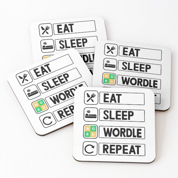 Item preview, Eat Sleep Wordle Repeat Puzzle Grid Game Wordle Obsessed  designed and sold by Nepaz-Designs.