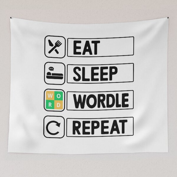 Item preview, Eat Sleep Wordle Repeat Puzzle Grid Game Wordle Obsessed  designed and sold by Nepaz-Designs.