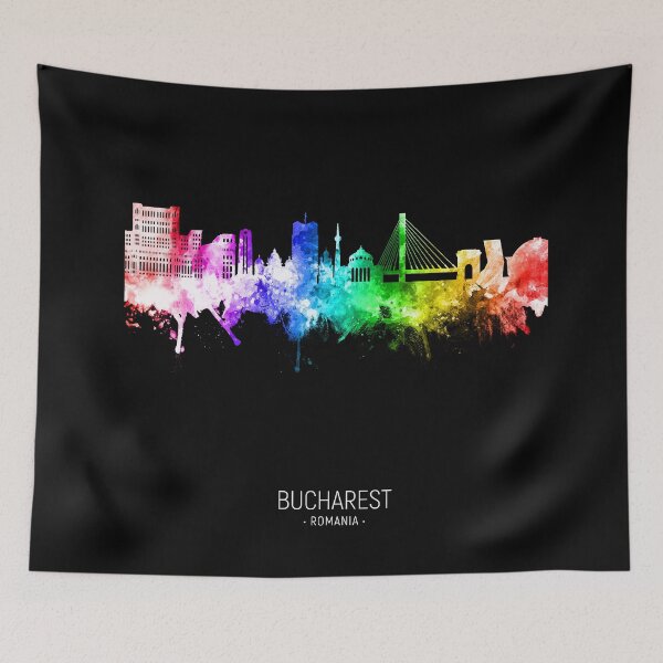 Item preview, Bucharest Romania Skyline designed and sold by ArtPrints.