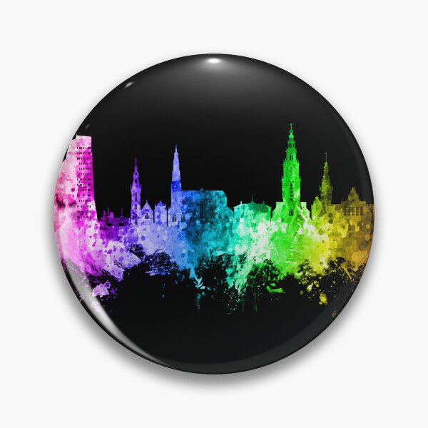 Item preview, Groningen The Netherlands Skyline designed and sold by ArtPrints.