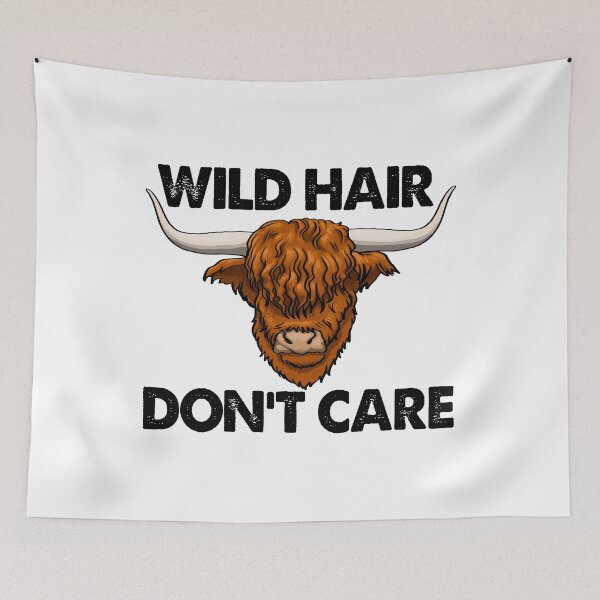 Item preview, Wild Hair Don't Care Highland cow designed and sold by Bendthetrend.