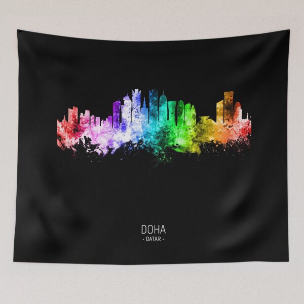 Item preview, Doha Qatar Skyline designed and sold by ArtPrints.
