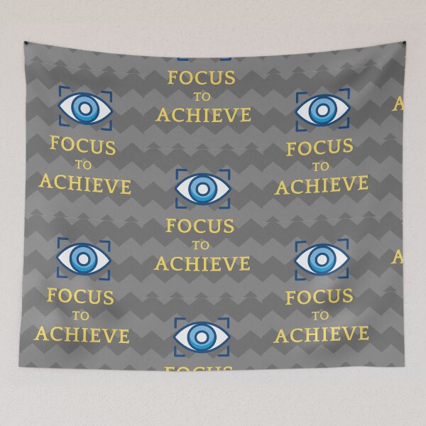 Item preview, FOCUS TO ACHIEVE WITH EYE FOUCUSSING SYMBOL IN THE PATTERNED BACKGROUND designed and sold by ThamaraiSelvi.