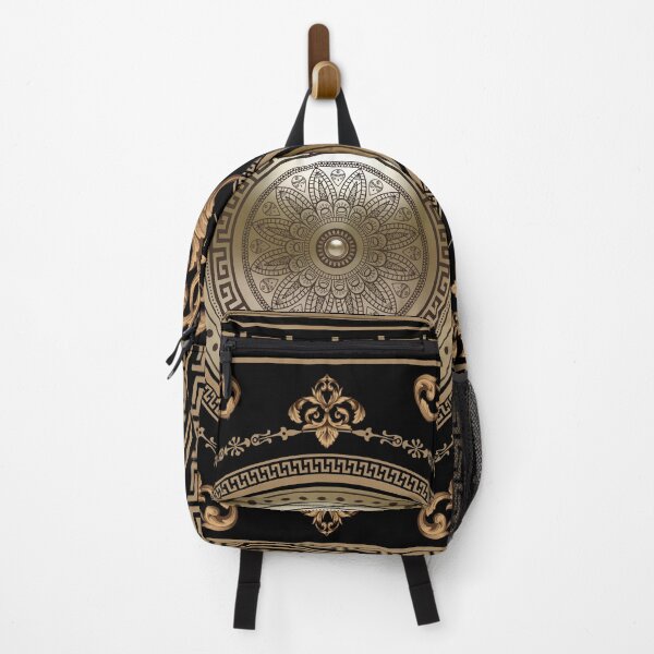 Item preview, Baroque Black & Bronze Medallion Greek Meander designed and sold by Yiorgos Designs.