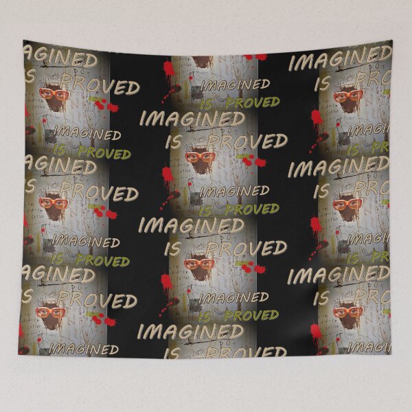 Item preview, Imagined is proved, inscriptions, letters abcdef, sentences, wise words, great thinkers designed and sold by NessArtByEwa.
